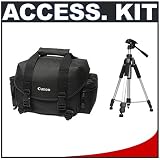 Canon 2400 Digital SLR Camera Gadget Bag + Digital Photo & Video 57 Tripod Accessory Kit - for Canon EOS Digital & Film SLR Cameras including Canon Digital Rebel XT, XTi, EOS 1D, 5D, 10D, 20D, 30D & 40D