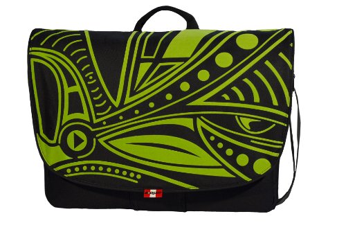 aQuip A/CCT-3JG Messenger Jungle Notebooktasche f&uuml;r 34-44 cm (15,4-17,3 Zoll) gr&uuml;n/schwarz