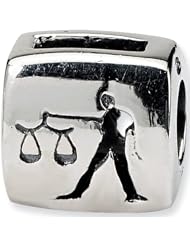 Reflection Beads Silver Libra Zodiac Bead