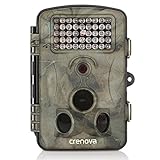 Crenova Game and Trail Hunting Camera 12MP 1080P HD With Time Lapse 65ft 120° Wide Angle Infrared Night Vision 42pcs IR LEDs 2.4