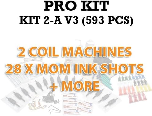 593 Piece 2-Coils Tattoo Disposables Pro Kit 2-A v3