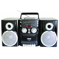 NAXA Electronics NPB-426 Portable CD Player with AM/FM Stereo Radio, Cassette Player/Recorder and Twin Detachable Speakers