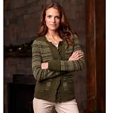 Eddie Bauer Fair Isle Ruffle Cardigan