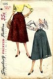 Simplicity 1315 Sewing Pattern Misses Flared Skirt Waist 24