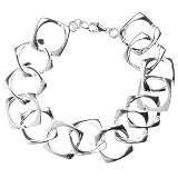 Ss Mws Open Cushion Square Linked Bracelet-th