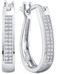 0.15CTW DIAMOND MICRO PAVE HOOPS