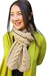 Handmade Soft Acrylic Scarf - Knitting Masterpiece - Cable Collection in Warm Honey (100% Knitted By Hand)