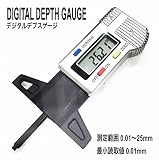 デジタル デプスゲージ タイヤ溝測定に　0.01 mm 測定