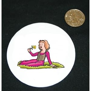 3 button pin printed with fragrance, belgium, dreaming