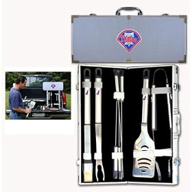 Philadelphia Phillies Barbecue Set, 8 Piece Set with Storage Case