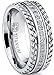 Men's Titanium Wedding Band, Engagement Eternity ring, Chevron design, Cubic Zirconia CZ Ring