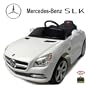 Origine Mercedes-Benz SLK Licence - Voiture / V�hicule �lectrique pour Enfant avec T�L�COMMANDE Porteur V�lo (blanc)