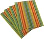 Mahogany Fiesta Stripe Ribbed Placemat Set of 4, 100-Percent Cotton