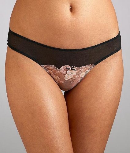 Betsey Johnson Intimates Butterfly Embroidery Thong Panty