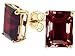 3.80 cttw 14k Gold Genuine Emerald Cut Garnet title=