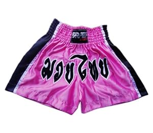 Muay Thai Boxing Kick Boxing Shorts Pink, Large