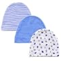 Luvable Friends 3-Pack Infant Caps-Blue - Newborn