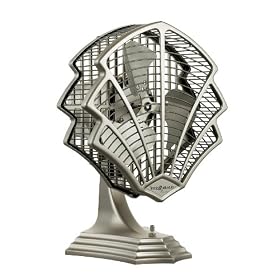 Fanimation OF6320SN Fitzgerald Table top/ Wall Mounted Fan, Satin Nickel Finish, 3 Blades