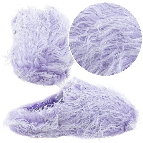 Lavendar Fuzzy Slippers for Women