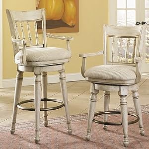 Reuben Swivel Bar Stools - Counter Height (27-1/2"H seat) - Frontgate