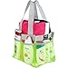 YaeloDesign Shower Caddy Quick Dry Hanging Toiletry & Bath Organizer with 7 Storage Compartments,Green