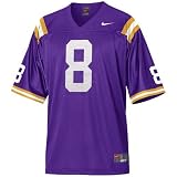 Nike LSU Tigers #8 Youth Purple Replica Football Jersey