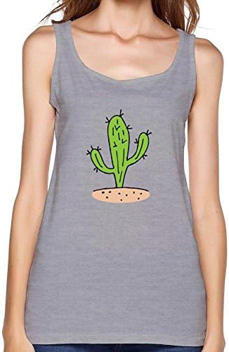 DEciser Cartoon Prickly Cactus Adult Vigor Sleeveless Tank Top For Women M