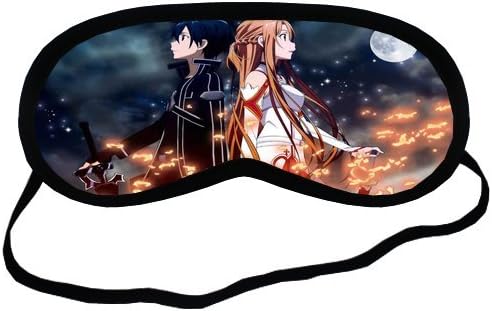 Sword Art Sleeping Mask Comfortable Face Blindfold Cotton Soft Smooth Eyes Sleeping Mask Easy Carry For Travel or Office
