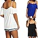Welcomeuni Loose Off Shoulder Stretch Top Blouse for Women