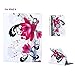 Zerowin Cute 360° Rotating Pu Leather Flip Stand Case for Apple Ipad Air 2 Generation with Sleep/wake Feature, Flower Design