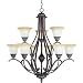 All Products : Astral Collection Bronze Two-Tiered Chandelier