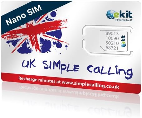 Telestial SIMple Calling Plus United Kingdom Prepaid Nano SIM Card for iphone 5, 6 with £6.00 Credit