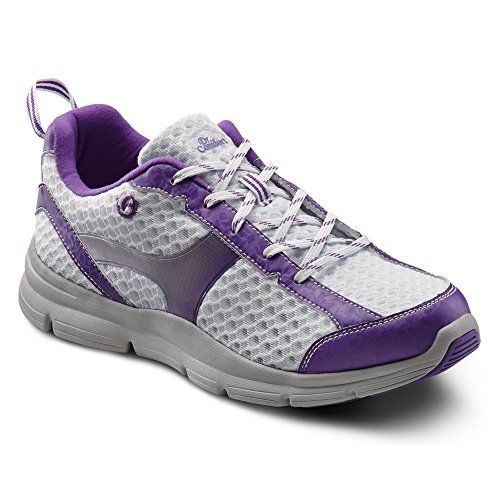 Dr. Comfort Meghan Women's Therapeutic Extra Depth Athletic Shoe Leather-and-Mesh Lace