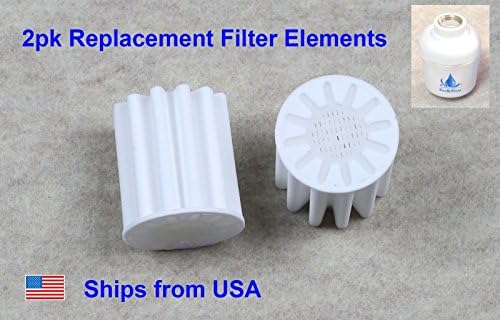 2x Replacement Filter Element Bathroom In-line Shower Head Water Softener