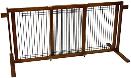 Crown Pet Tall Freestanding 40.6 - 75.5-inch Large Span Pet Gate with Security Arms