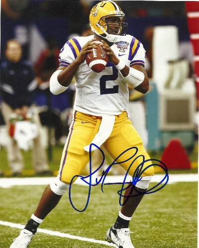 JAMARCUS RUSSELL OAKLAND RAIDERS,LSU TIGER,SIGNED 8X10 PHOTO, + COA
