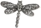 Sterling Silver 1 7/8 (47mm) wide Dragonfly Pin / Brooch