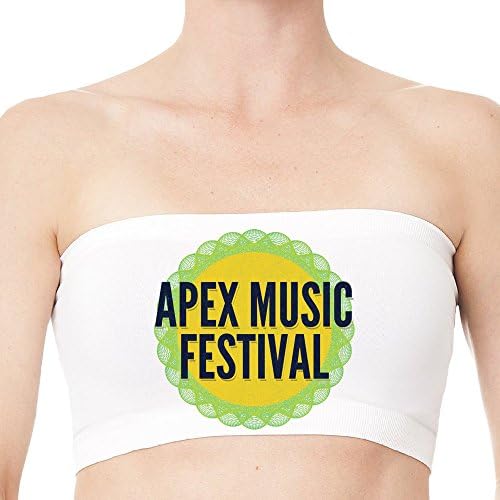 XJBD Cute Apex Music Festival Logo Sexy Breathable Bandeau Top White