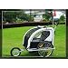 Aosom 2in1 Double Baby Bicycle Bike Trailer and Stroller Black/white