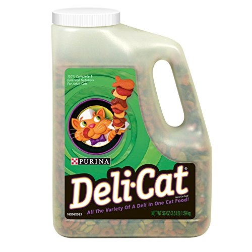 Purina deli-cat dry cat food, 56-ounce jug, pack of 4