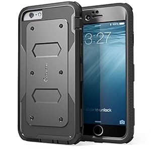 iPhone 6 Case, [Heave Duty] **Slim Protection** i-Blason Apple iPhone 6 Case 4.7 inch Armorbox [Dual Layer] Hybrid Full-body Protective Case with Front Cover and Built-in Screen Protector / Impact Resistant Bumpers Cover for iPhone 6 (Black)