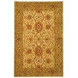 Safavieh AN516B Anatolia Collection 3-Feet by 5-Feet Handmade Hand-Spun Wool Area Rug, Ivory and Sage