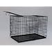 Best Pet Black 49" Triple-door Suitcase Style Folding Dog Crate with Free Pan - 49"(l) X 29"(w) X 32"(h)