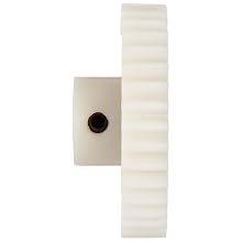 Smallparts Spur Gear, 20 Degree Pressure Angle, Polyoxymethylene, Inch, 20 Pitch
