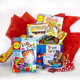 Budding Artist Gift Basket - GIRL VERSION - Great Christmas, Hanukkah or Holiday Gift Idea for Kids