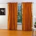 Mustard 84-inch Rod Pocket Sheer Sari Curtain Panel (India) - Pair