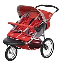  InStep Safari Swivel Double Jogging Stroller (Rose/Khaki)