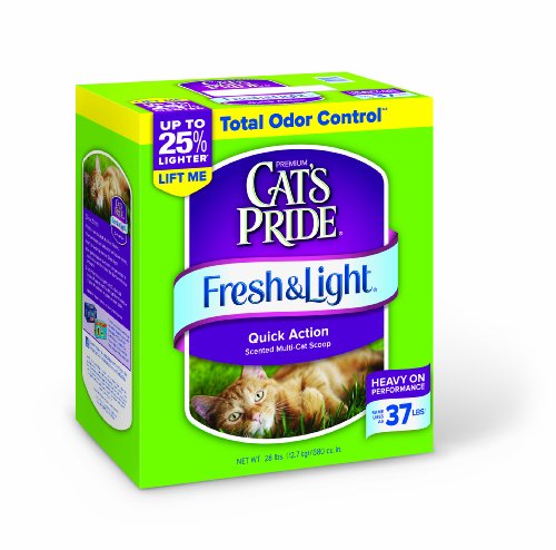 Cat's Pride Fresh and Light Multi-Cat Premium Scoopable Litter box, 28-Pound