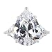 Pear Cut 3 Stone Ring size 6 Emitations