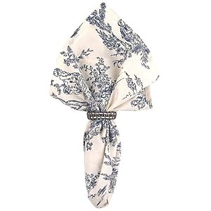 Blue Toile Napkin - Each by Cotton Craft